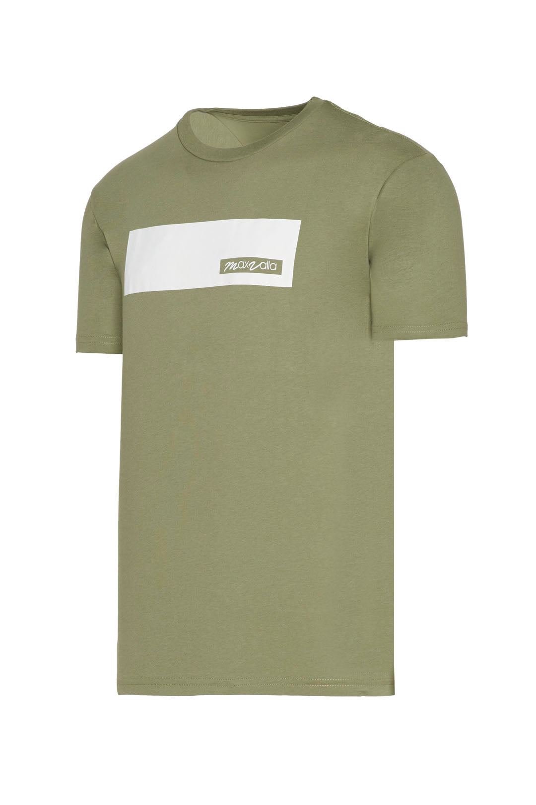 Olive Green Cotton Block Tee