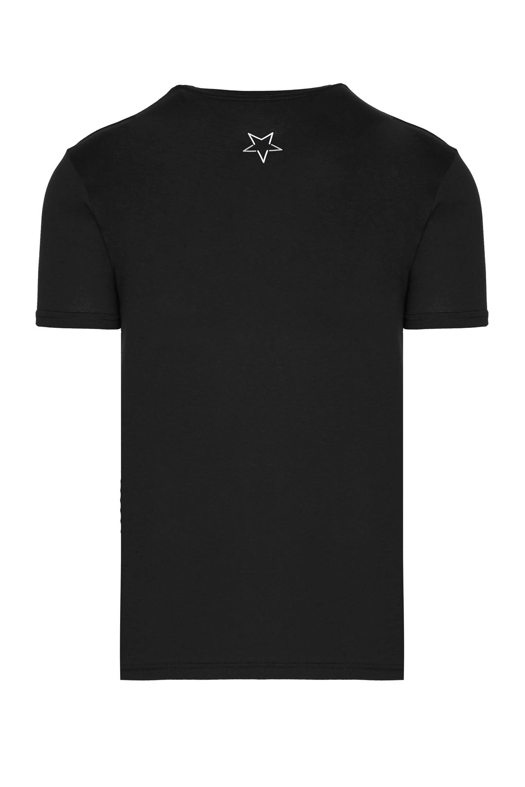 Black Cotton Block Tee