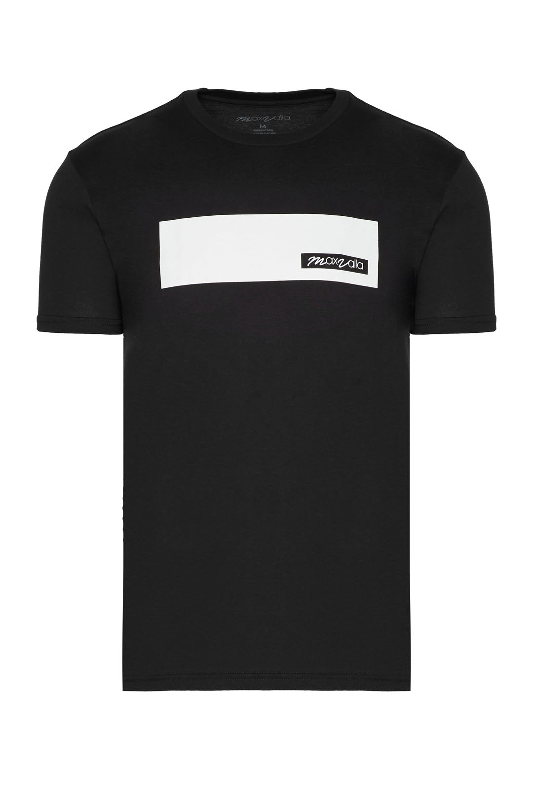 Black Cotton Block Tee